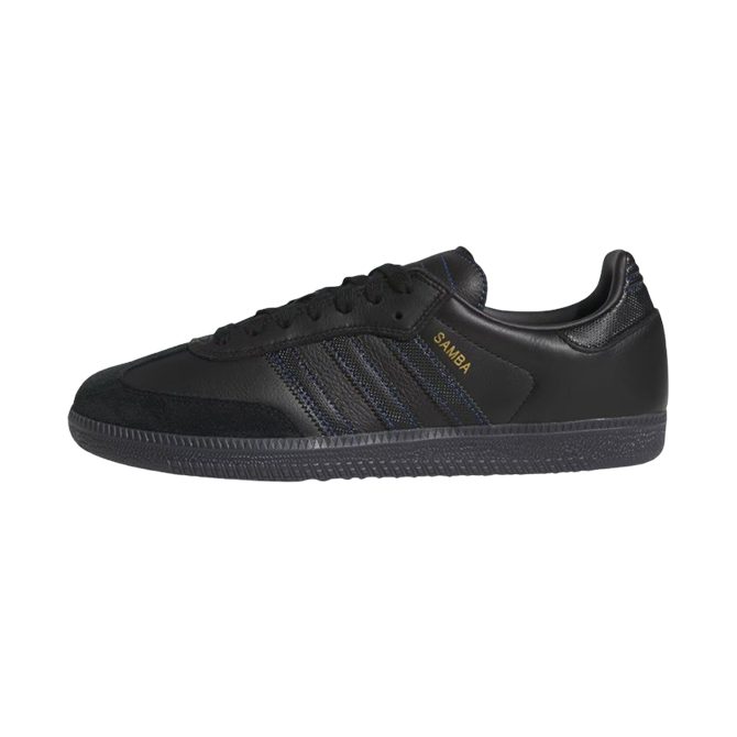 Adidas - Samba ADV - Black/Black/Royal Blue  Hemley Skateboarding