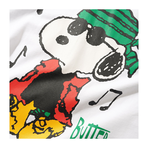 Butter Goods x Peanuts - Music Tee - White