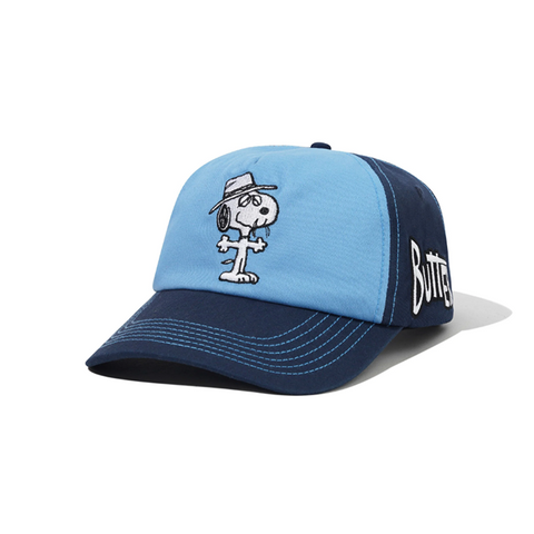 Butter Goods x Peanuts - Spike 5 Panel Cap - Navy/Light Blue