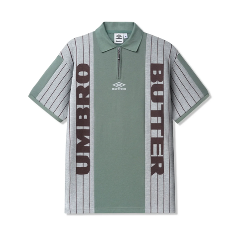 Butter Goods x Umbro - Athletica S/S Polo Shirt - Sage
