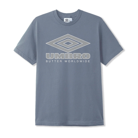 Butter Goods x Umbro - Diamond Logo Tee - Washed Slate