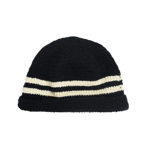 Candice - Crochet Beanie - Black