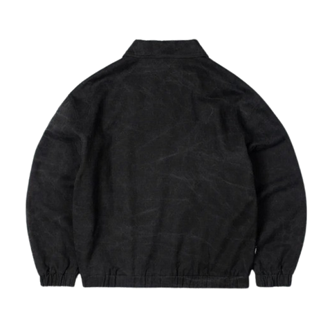 CANDICE - Distant Washed Harrington Jacket - Washed Black