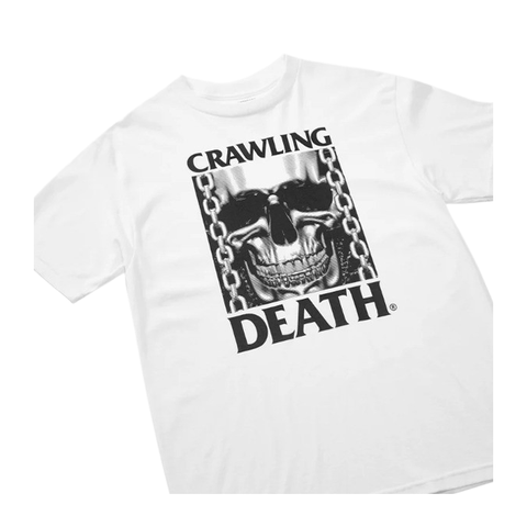 Crawling Death - TV Skull Tee - White