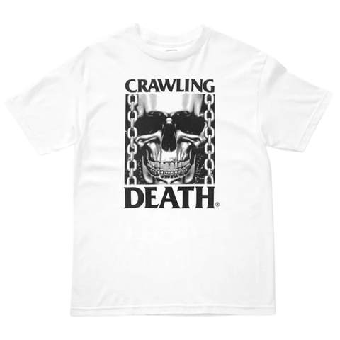 Crawling Death - TV Skull Tee - White