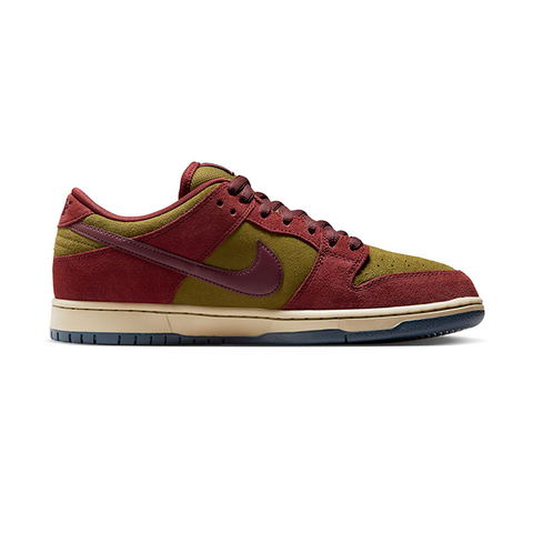 NikeSB - Dunk Low Pro - Dark Team Red/Burgundy Crush-Olive Flak