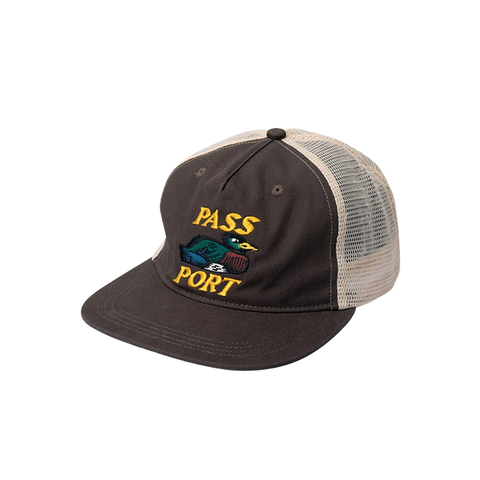 Pass~Port - Fast Duck Workers Trucker Cap - Bark/Cream