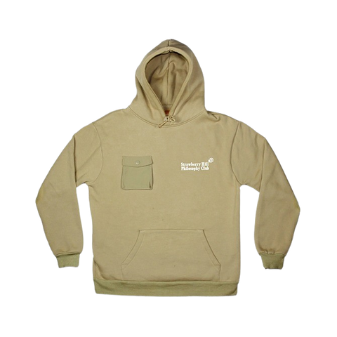 Strawberry Hill Philosophy Club - Cargo Pocket Hoodie - Wheat