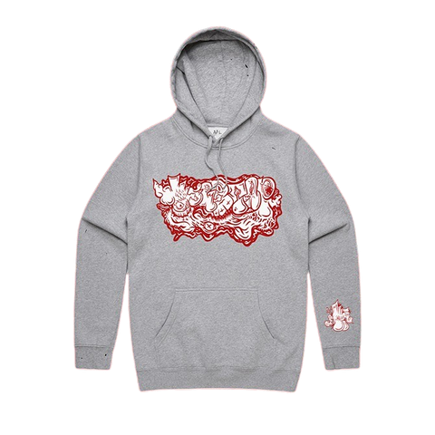 Wiretap - Retinal Reaper Hoodie - Grey Marle