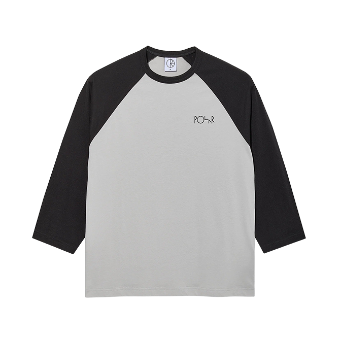 Polar Skate Co. - 3/4 Sleeve Tee - Black/Silver