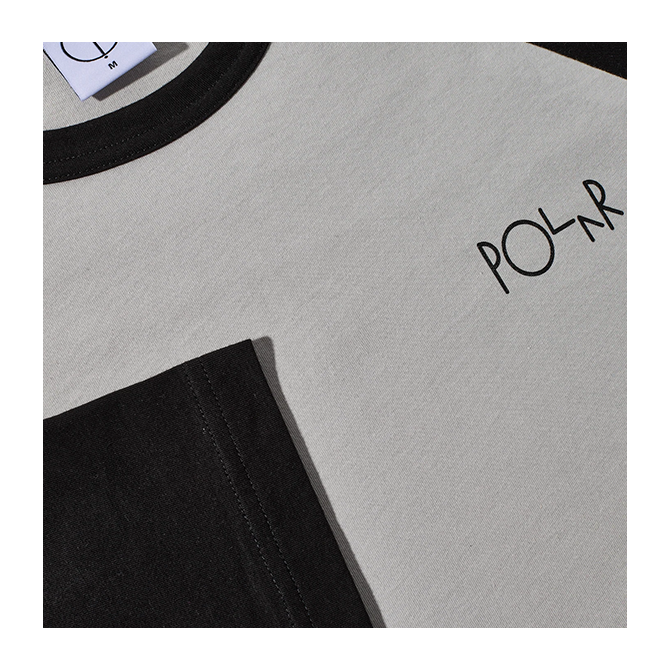 Polar Skate Co. - 3/4 Sleeve Tee - Black/Silver