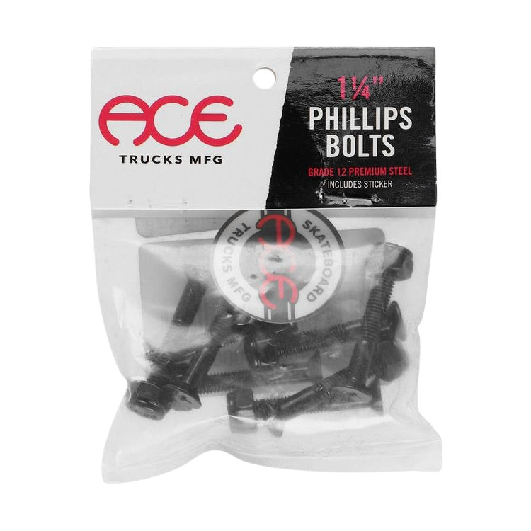 Ace Trucks - Deck Bolts - 1 1/4" Phillips - Black