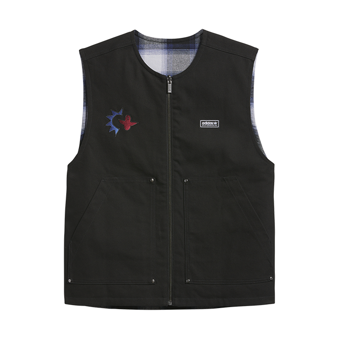Adidas - Mark Gonzales Plaid Reversible Vest - Black