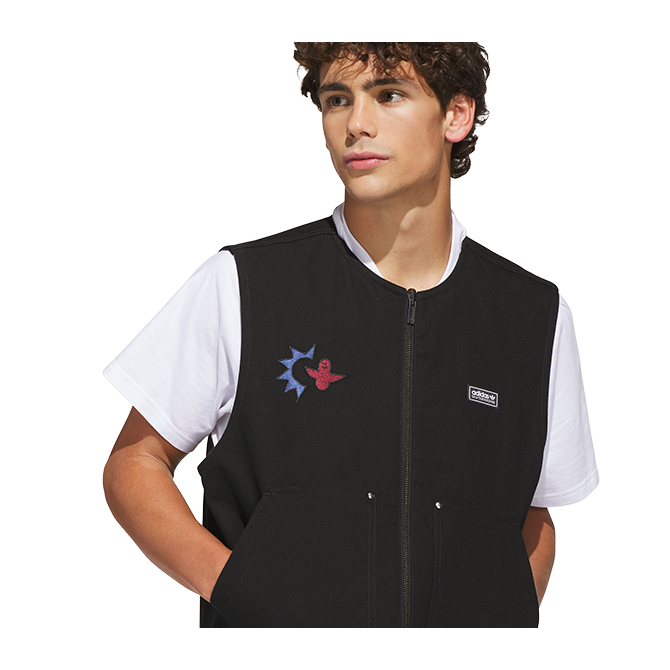 Adidas - Mark Gonzales Plaid Reversible Vest - Black