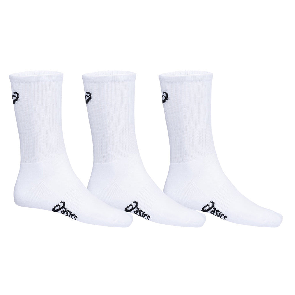 Asics - Pace Crew Socks - 3 Pack - White