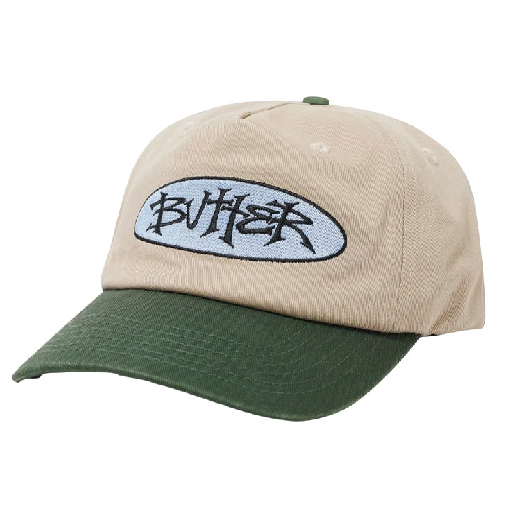 Butter Goods - Tide 5 Panel Cap - Washed Tan/Seaweed