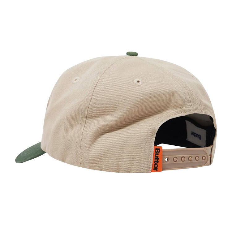 Butter Goods - Tide 5 Panel Cap - Washed Tan/Seaweed