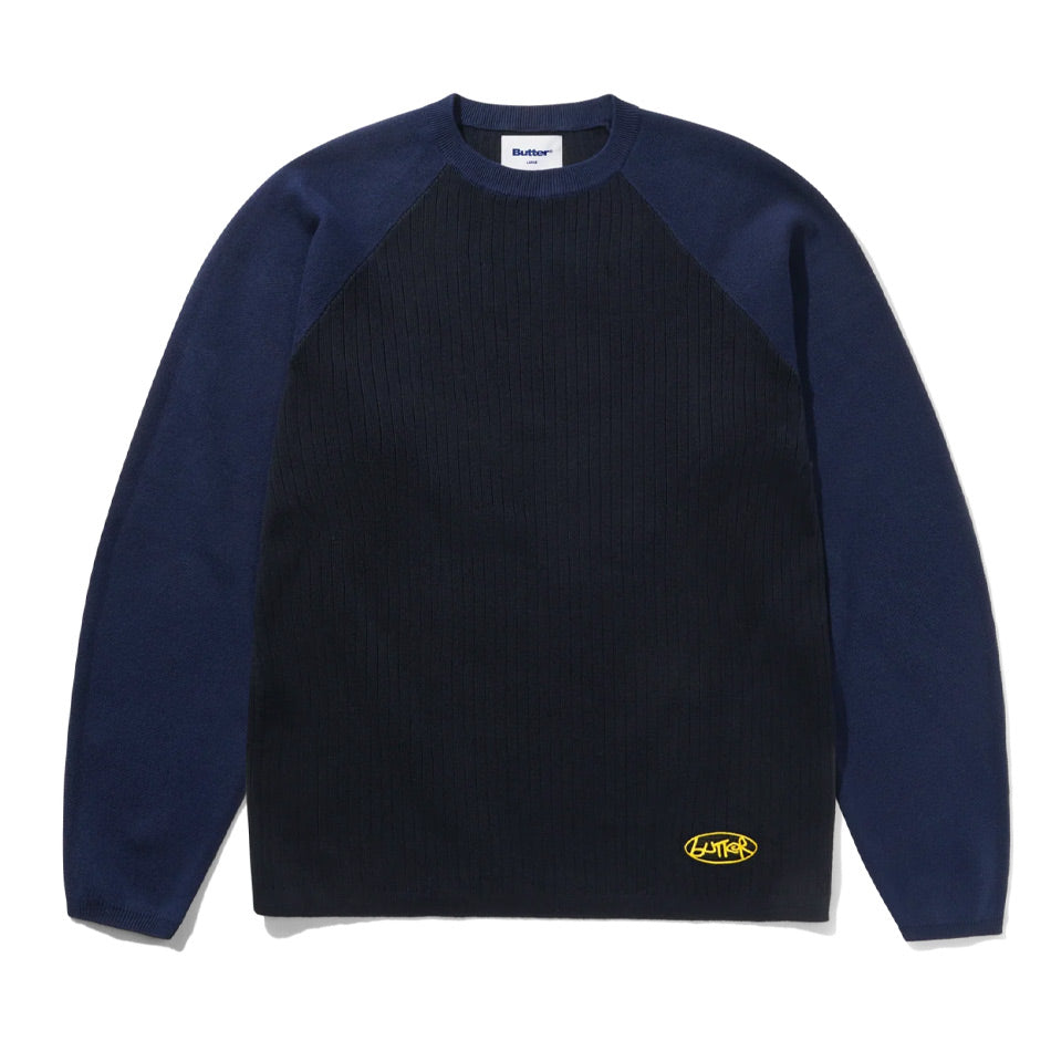 Butter Goods - Abseil Knit Sweater - Navy/Ocean