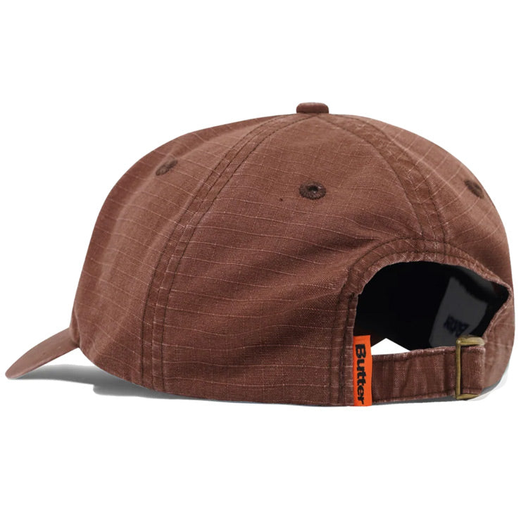 Butter Goods - Ripstop Rounded Logo 6 Panel Cap - Washed Brown