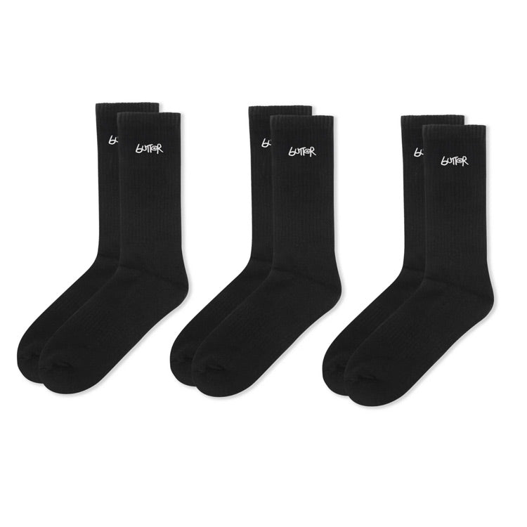 Butter Goods - 3-Pack Basic Socks - Black