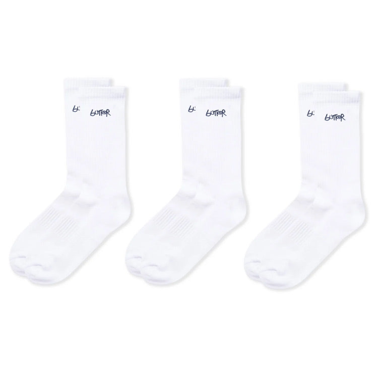 Butter Goods - 3-Pack Basic Socks - White