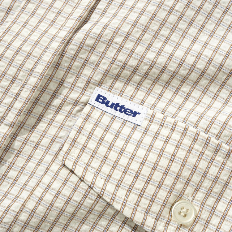 Butter Goods - Grid S/S Shirt - Beige
