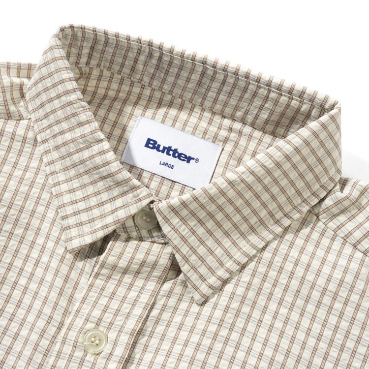 Butter Goods - Grid S/S Shirt - Beige