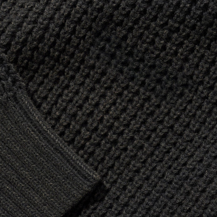 Butter Goods - Distressed Waffle Knit Sweater - Washed Black