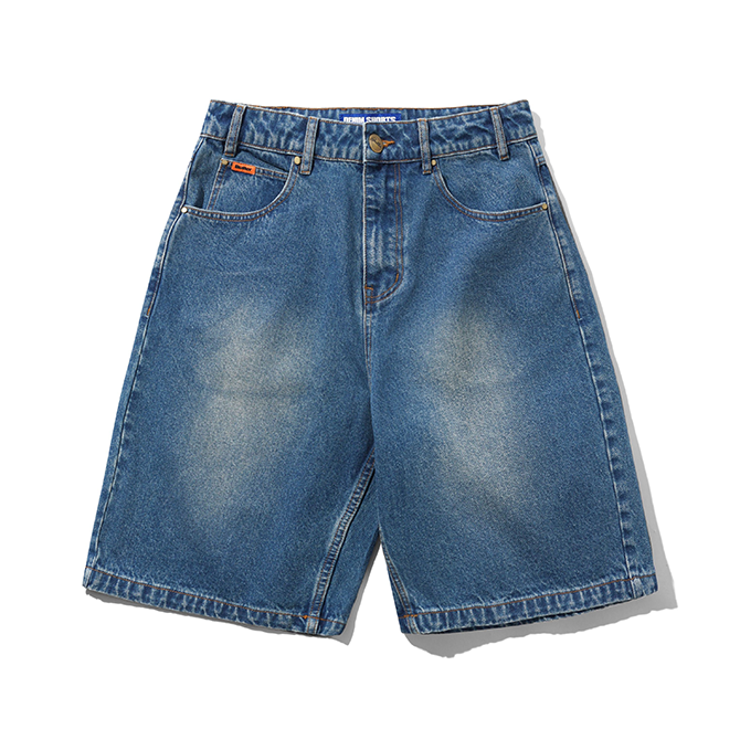Butter Goods - Baggy Denim Shorts - Distressed Indigo