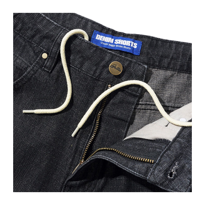 Butter Goods - Baggy Denim Shorts - Slub Black