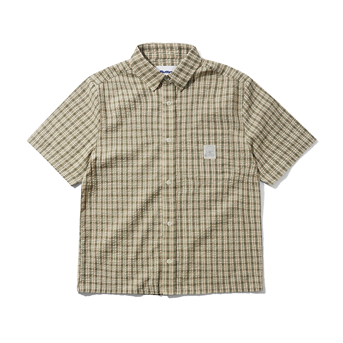 Butter Goods - Equipment S/S Shirt - Moss/Yellow