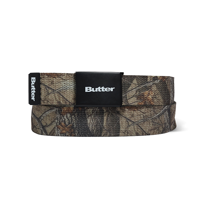 Butter Goods - Logo Woven Belt - Forest Camo