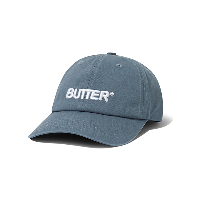 Butter Goods - Rounded Logo 6 Panel Cap - Washed Ocean