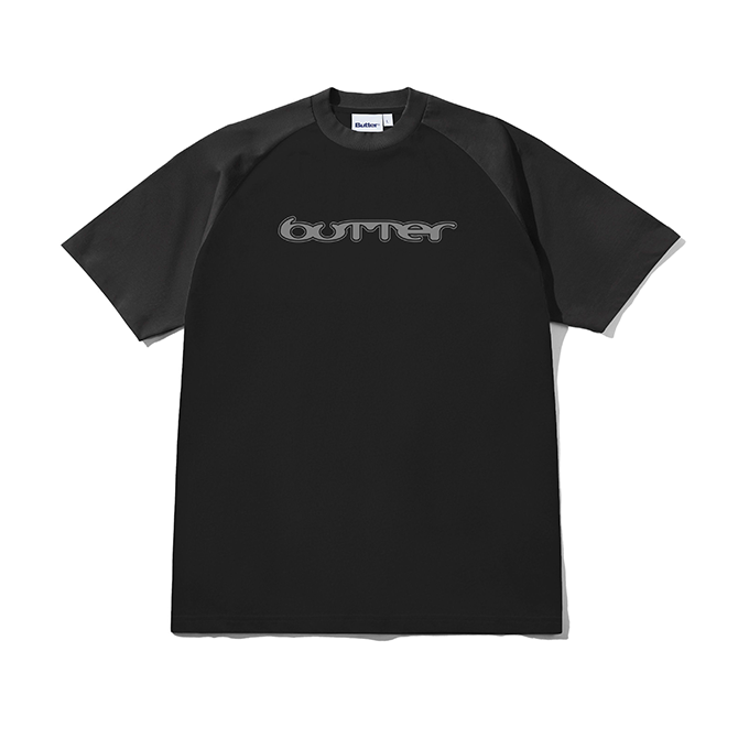 Butter Goods - Witness Raglan Tee - Black/Dark Grey