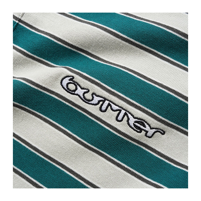 Butter Goods - Witness Stripe Polo - Grey/Teal