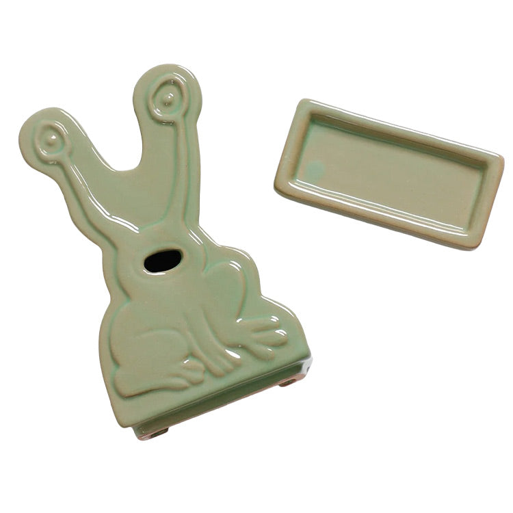 Butter Goods x Daniel Johnston - Frog Ceramic Incense Holder - Light Green