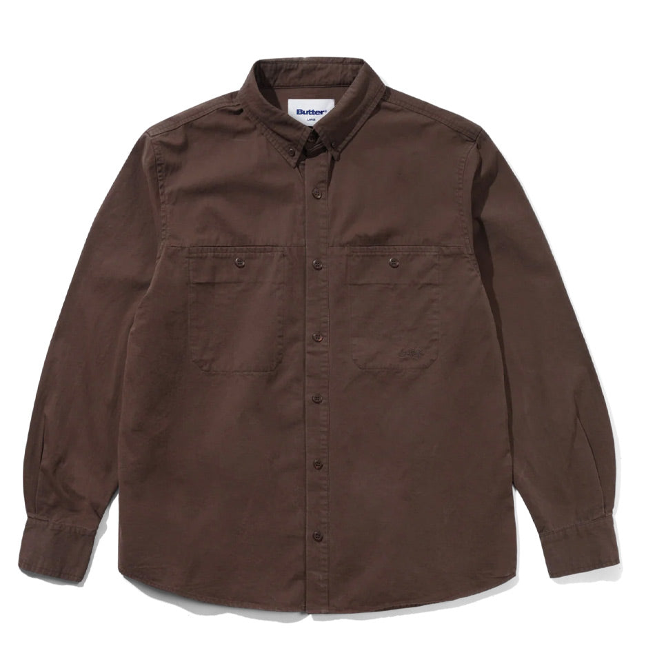 Butter Goods - Abseil L/S Shirt - Washed Bark