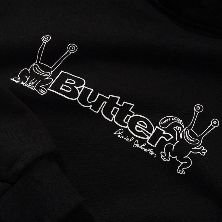 Butter Goods x Daniel Johnston - Frog Logo Pullover Hood - Black