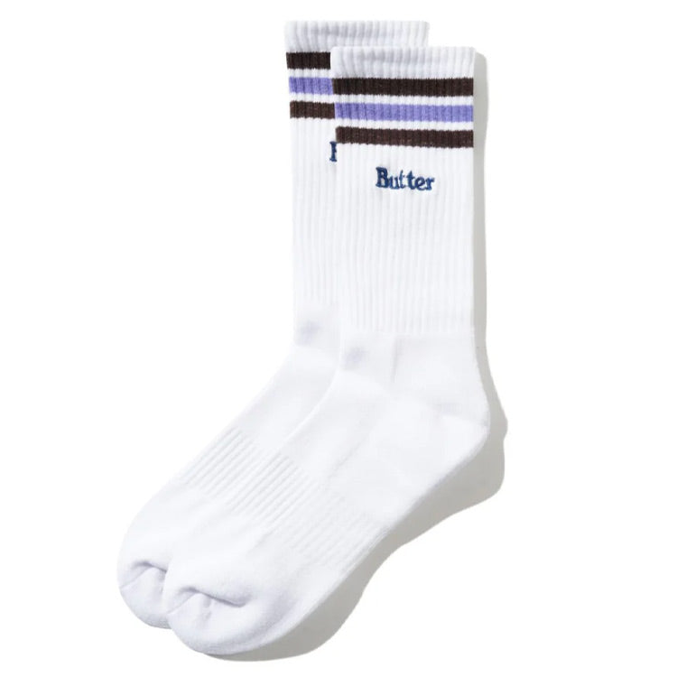 Butter Goods - Stripe Socks - White 8