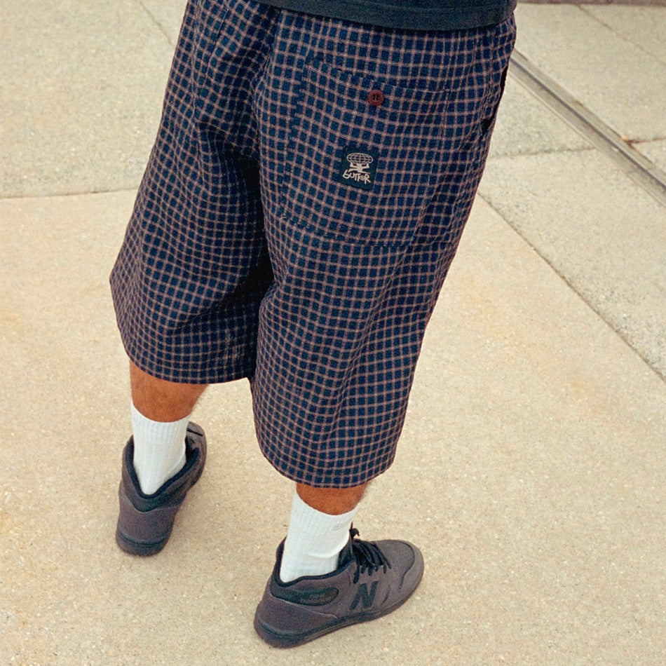 Butter Goods - Loose Shorts - Brown Seersucker Plaid