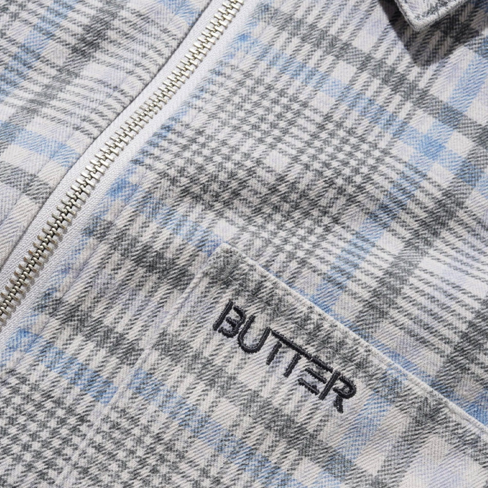Butter Goods - Herringbone Zip Jacket - Washed Plaid