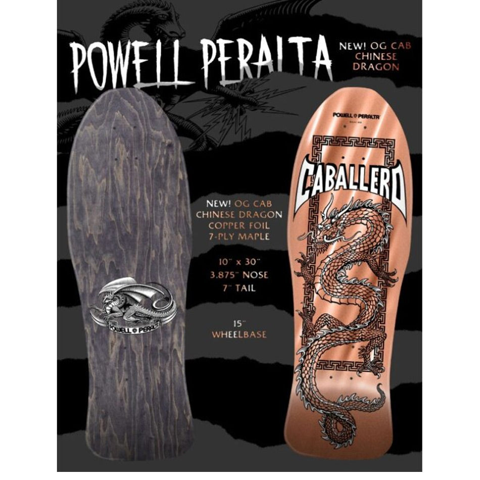 Powell Peralta - Cab Chinese Dragon Deck - Copper Foil