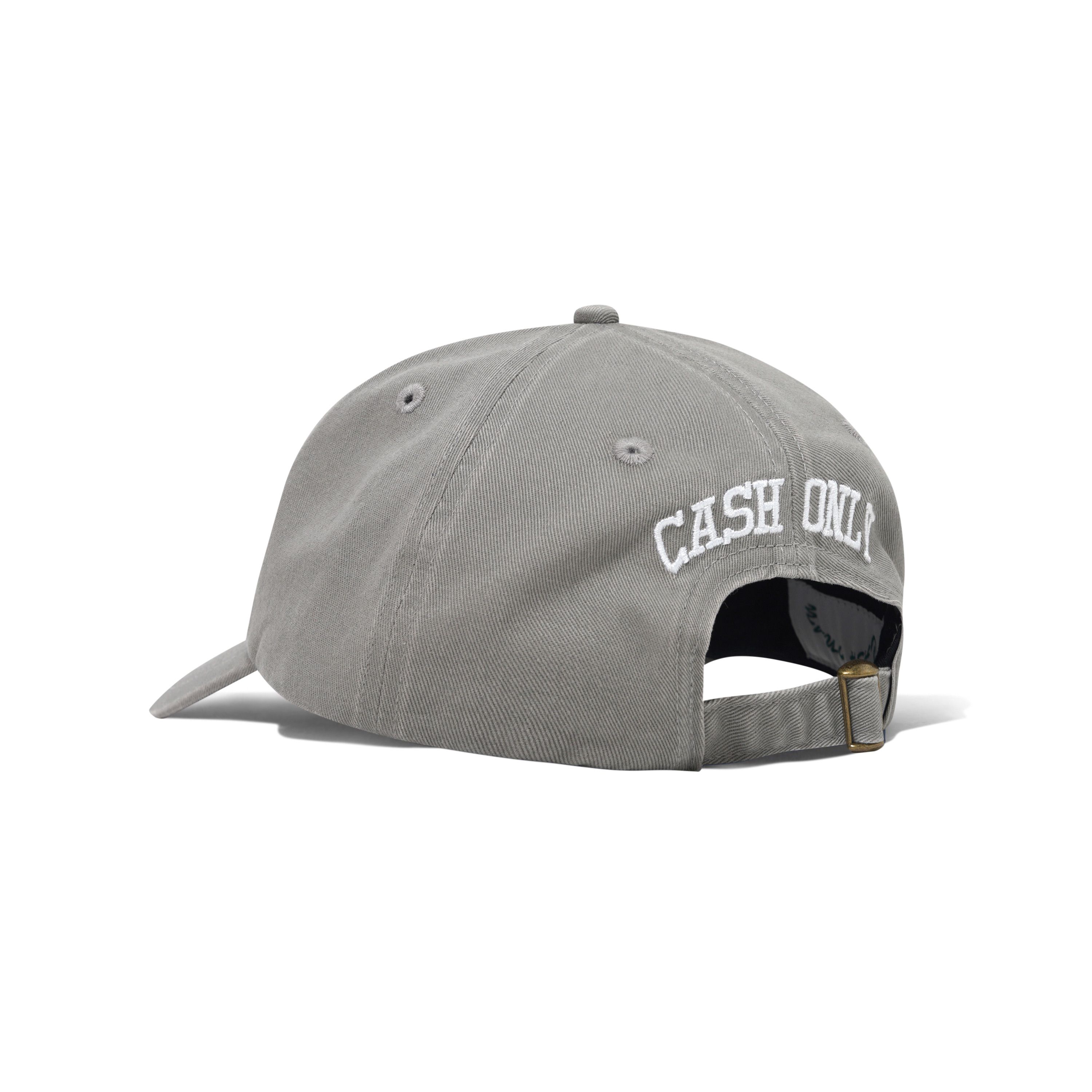 Cash Only - Campus 6 Panel Cap - Washed Grey
