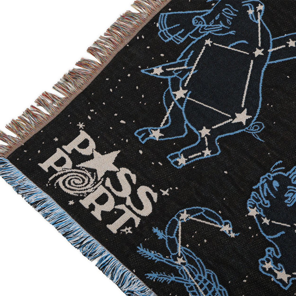 Pass~Port - Constellations Throw Blanket - Blue/Black