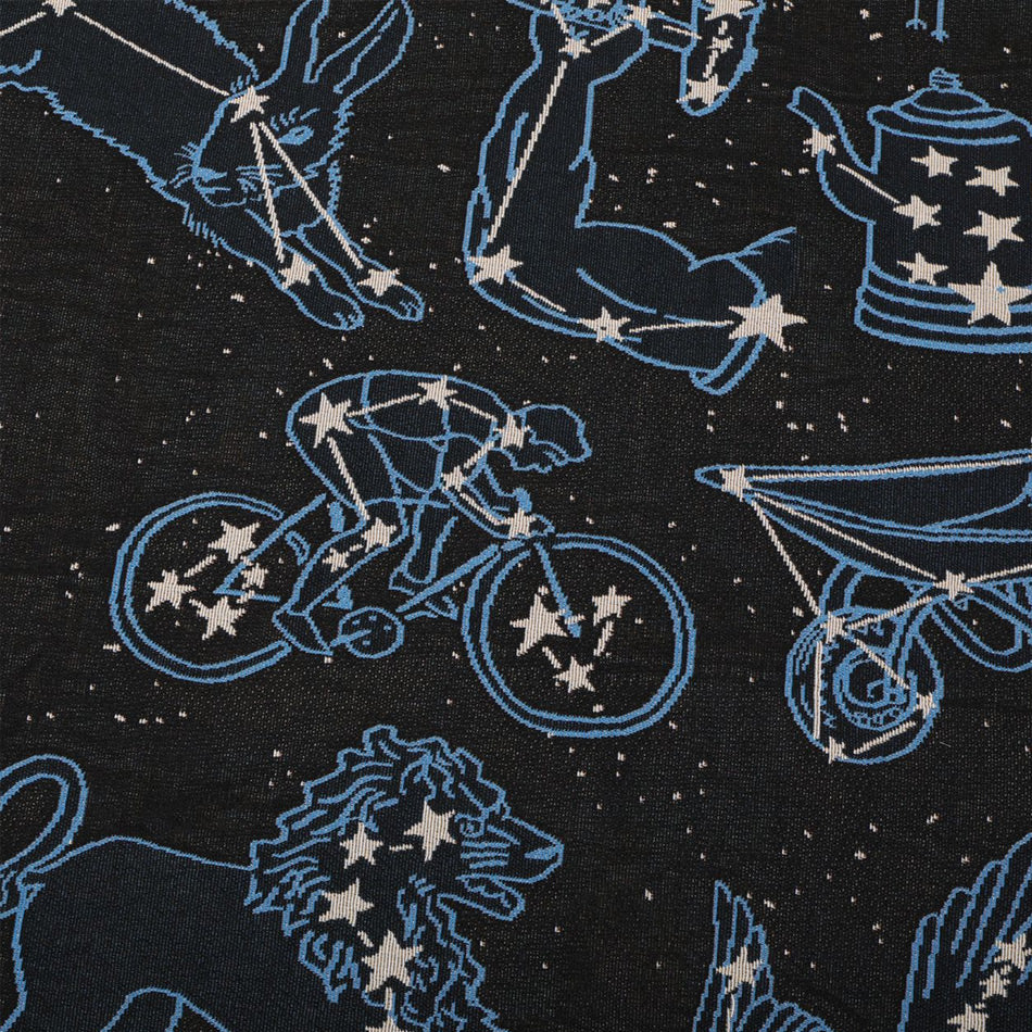 Pass~Port - Constellations Throw Blanket - Blue/Black