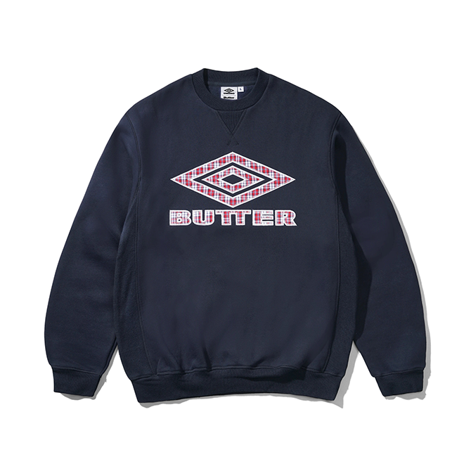 Butter Goods x Umbro - Diamond Applique Crewneck - Navy