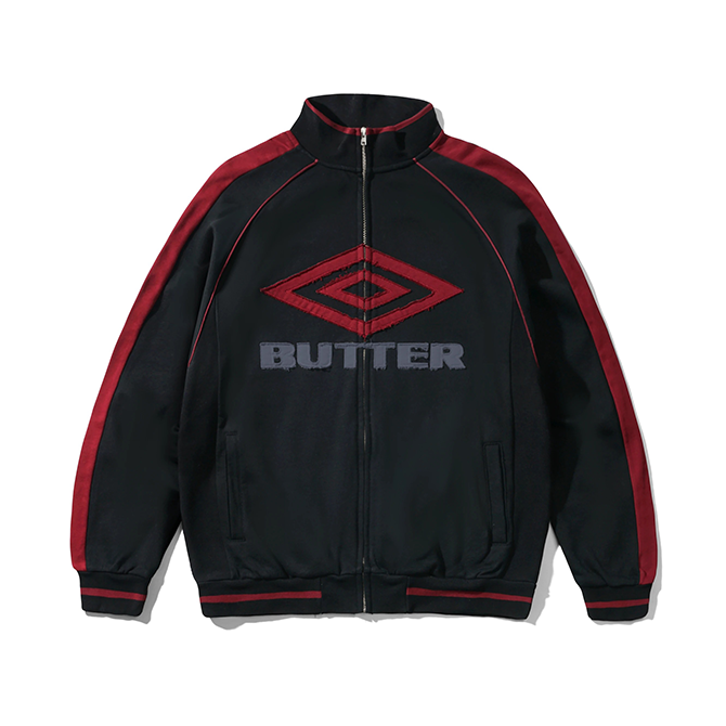 Butter Goods x Umbro - Diamond Fleece Zip-Thru Jacket - Black