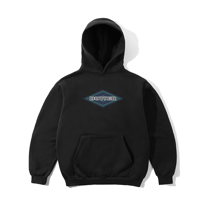 Butter Goods x Umbro - Diamond Logo Pullover Hood - Black