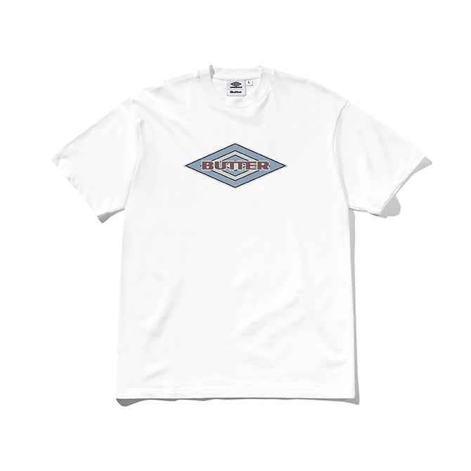 Butter Goods x Umbro - Diamond Logo Tee - White 1