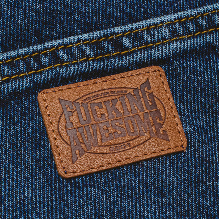 F*cking Awesome - Ave Double Knee Jeans - Blue Denim